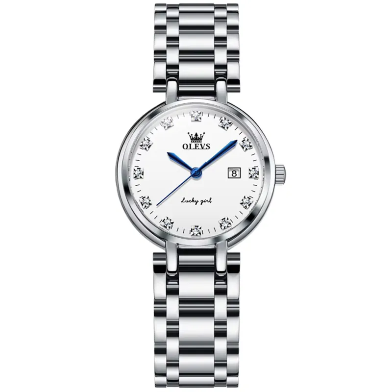 Reloj relacionado OLEVS OP-5575 Esfera de Diamantes Blanca