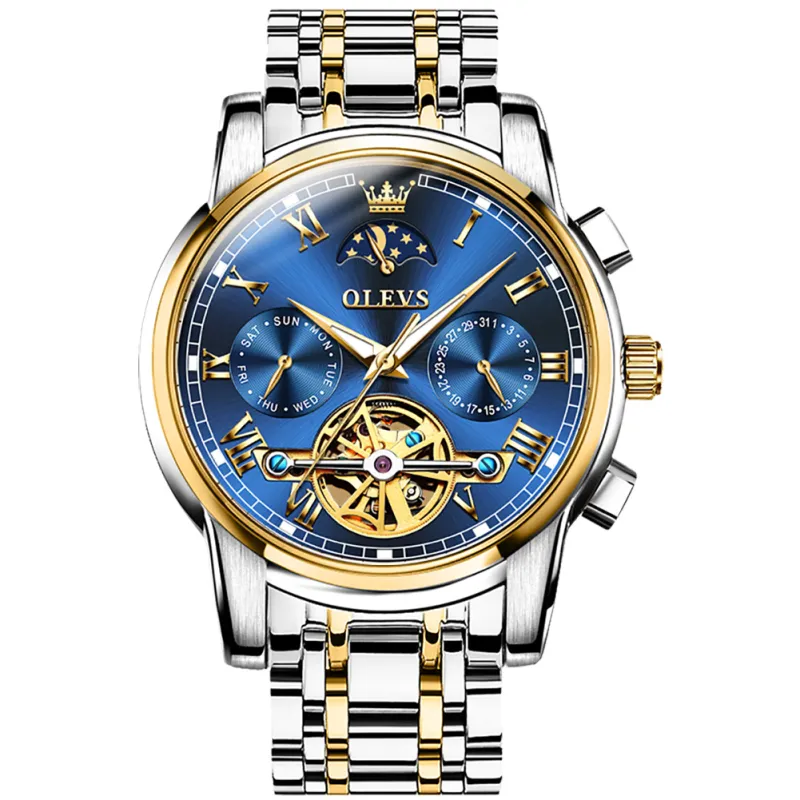 Reloj relacionado OLEVS OP-6617 Azul Dorado