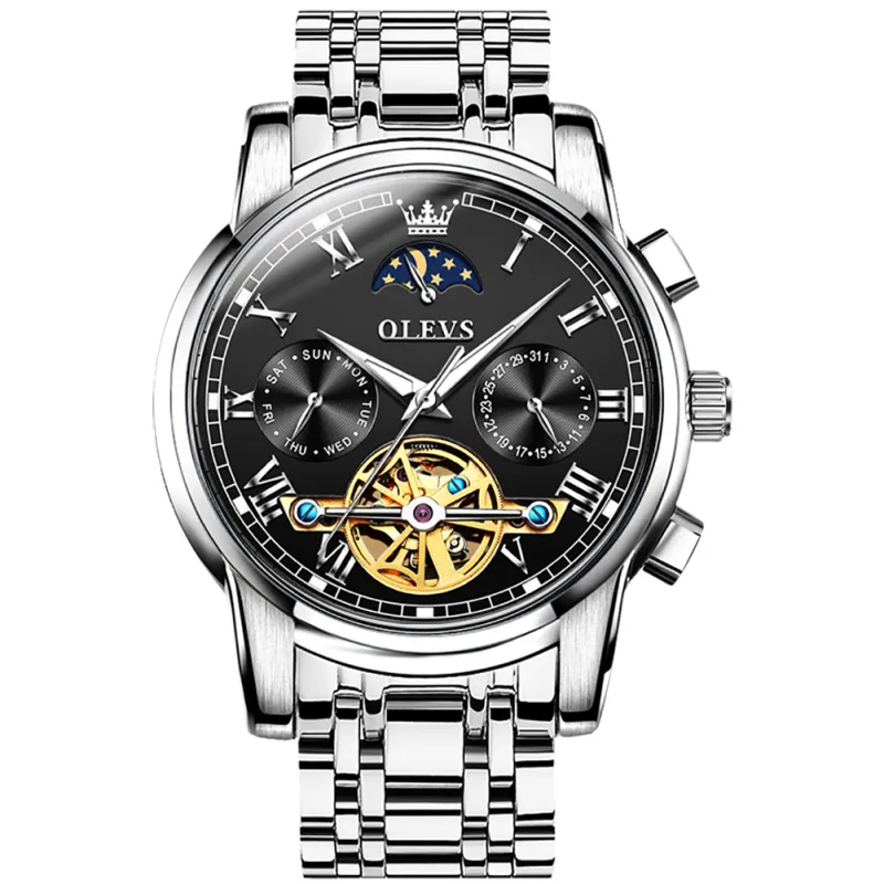 Reloj relacionado OLEVS OP-6617 Negro Plata