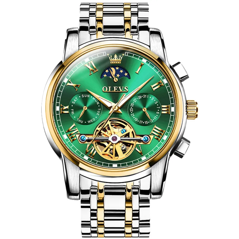Reloj relacionado OLEVS OP-6617 Verde Dorado