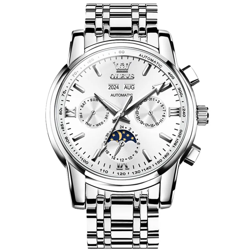 Reloj relacionado OLEVS OP-6633 Blanco Plata