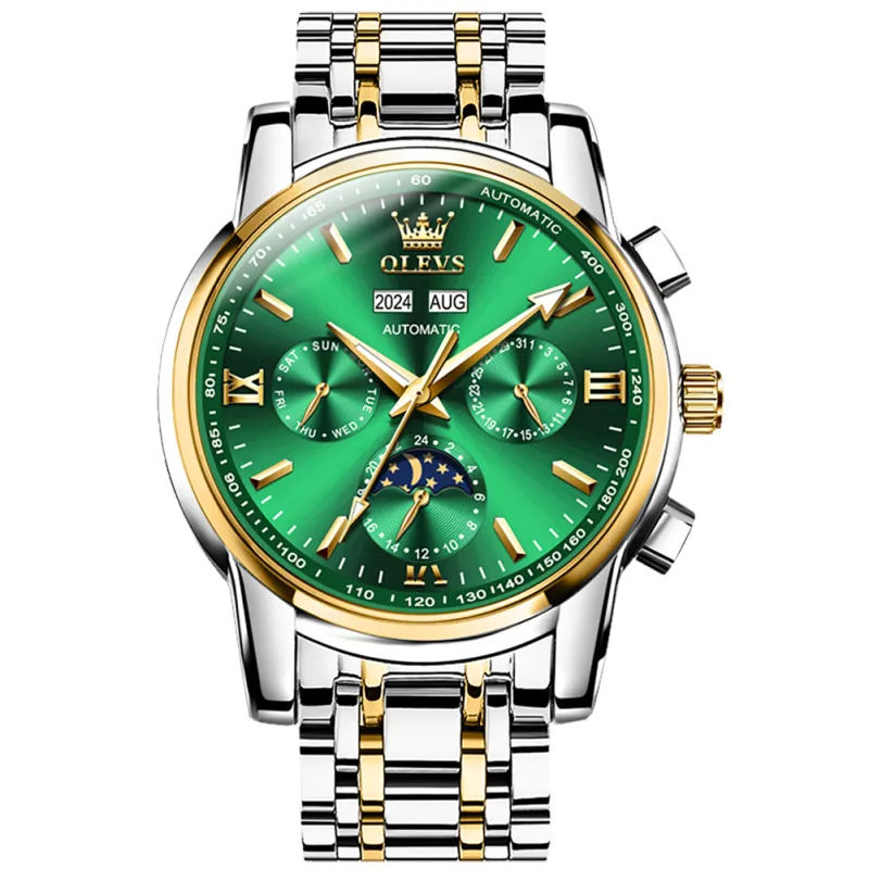 Reloj relacionado OLEVS OP-6633 Verde Dorado