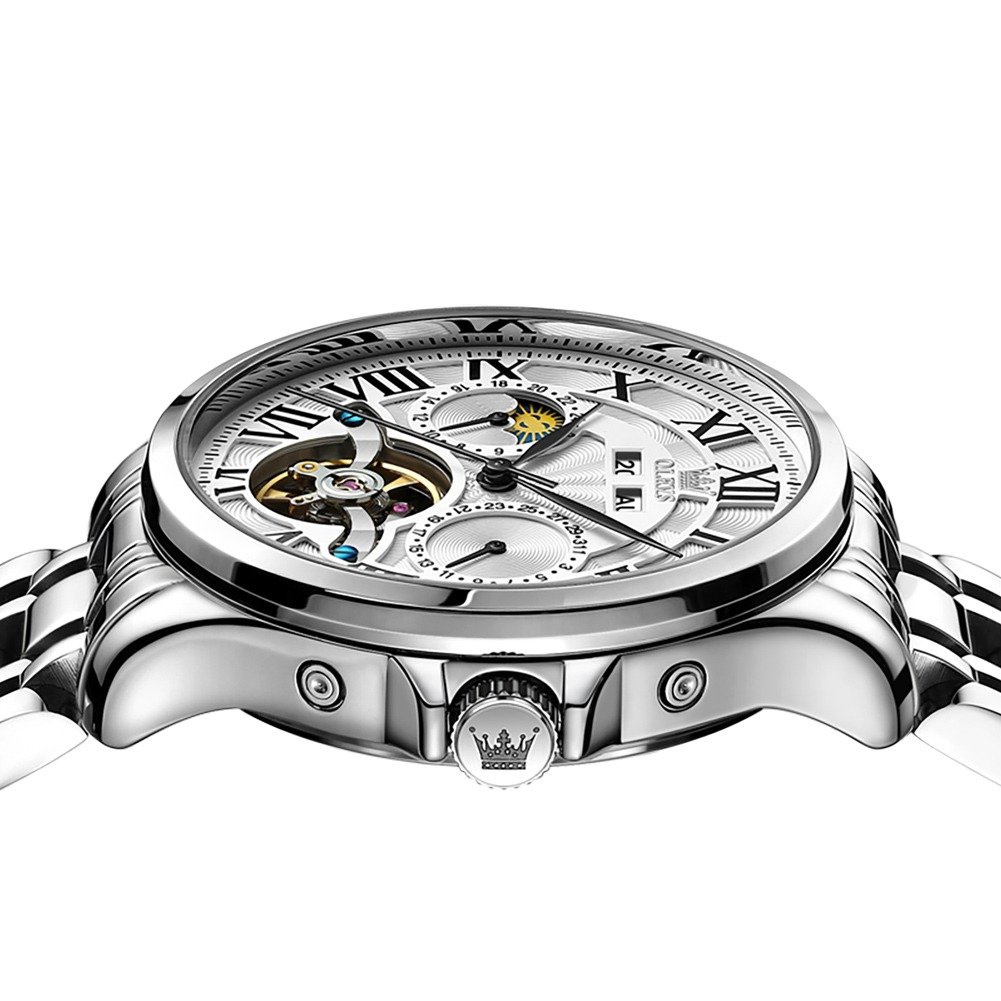 OLEVS OP-7013 Acero - Blanco Plateado