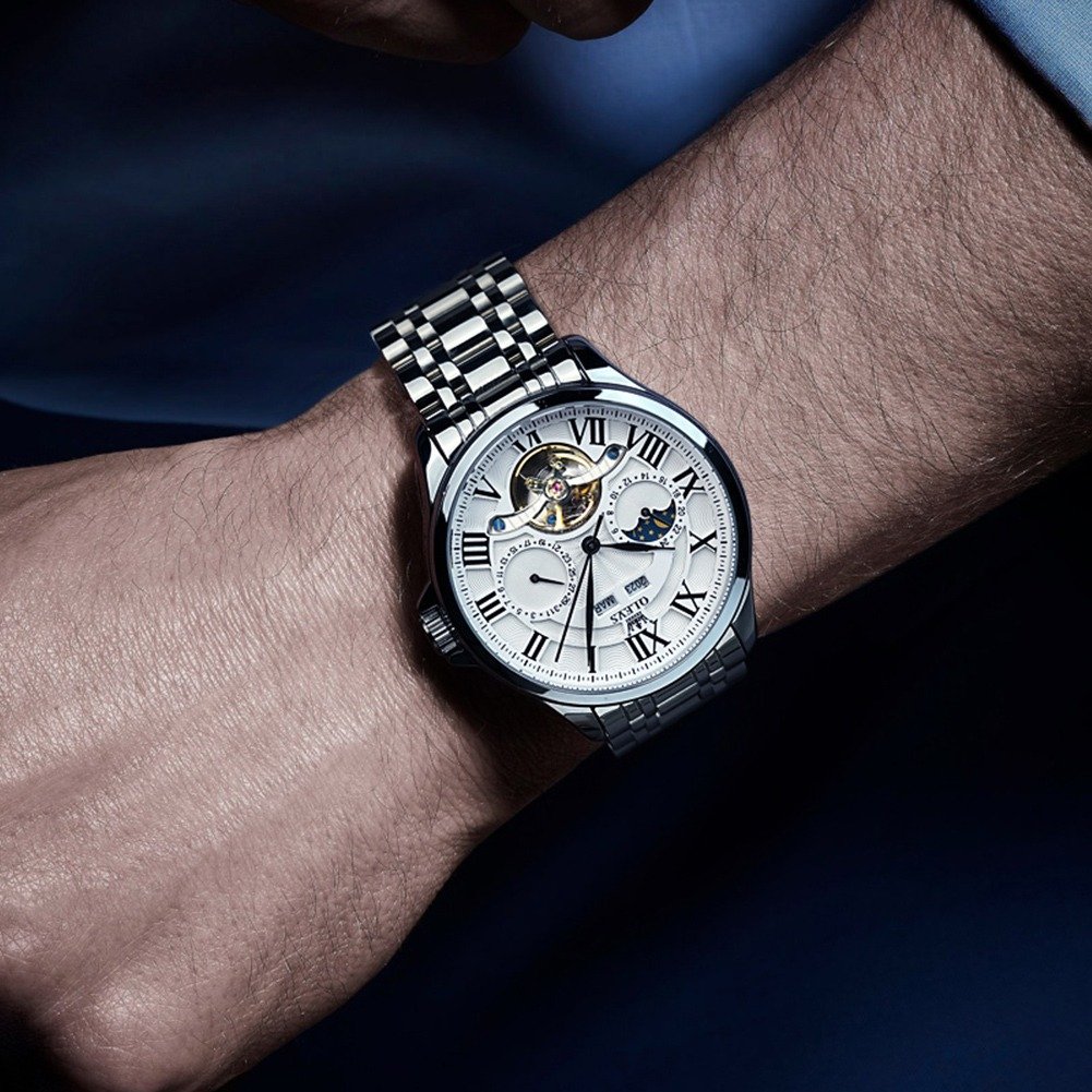 OLEVS OP-7013 Acero - Blanco Plateado