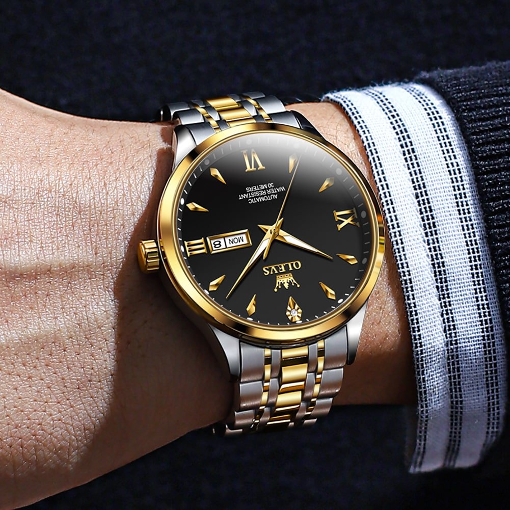 OLEVS OP-9956 Negro Dorado